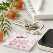 Draag Liefde & Boeken – Kat Acryl Sleutelhanger (Voorkant Rechts)