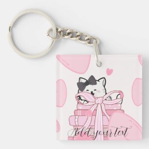 Draag Liefde & Boeken – Kat Acryl Sleutelhanger