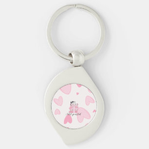 Draag Liefde & Boeken – Kat Metalen Sleutelhanger