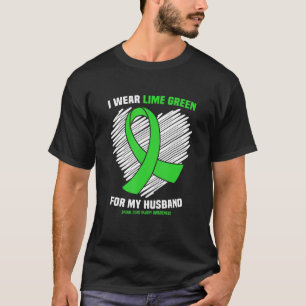 Draag limoen groen voor mijn man ruggenmergletsel t-shirt