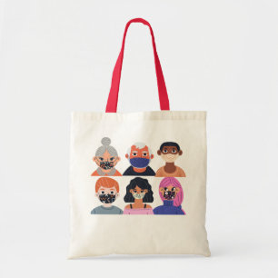 Draag Masker om ons te beschermen tegen Covid 19 Tote Bag
