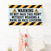 Draag Maskers voorbij dit punt Spandoek (Insitu)