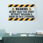 Draag Maskers voorbij dit punt Spandoek (Beurs)