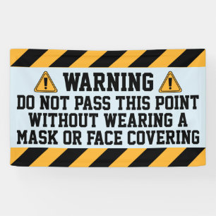 Draag Maskers voorbij dit punt Spandoek