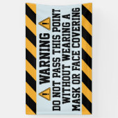 Draag Maskers voorbij dit punt Spandoek (Verticaal)