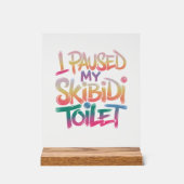 Draag mezelf roze acryl bord (Voorkant)