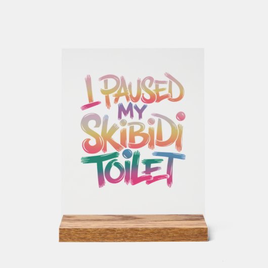 Draag mezelf roze acryl bord (Voorkant)