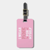 Draag mezelf roze bagagelabel (Voorkant verticaal)