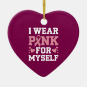 Draag mezelf roze keramisch ornament (Voorkant)