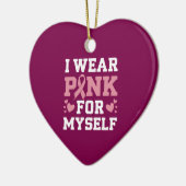 Draag mezelf roze keramisch ornament (Links)