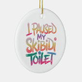 Draag mezelf roze keramisch ornament (Rechts)