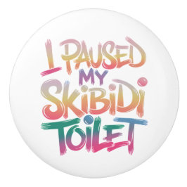 Draag mezelf roze keramische knop