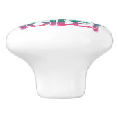 Draag mezelf roze keramische knop (Zijkant)