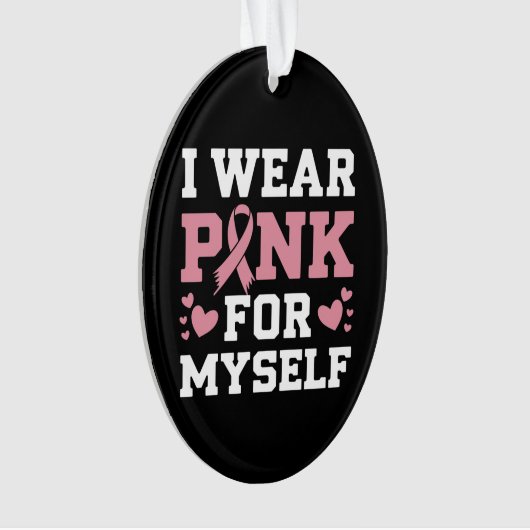 Draag mezelf roze ornament (voorkant)