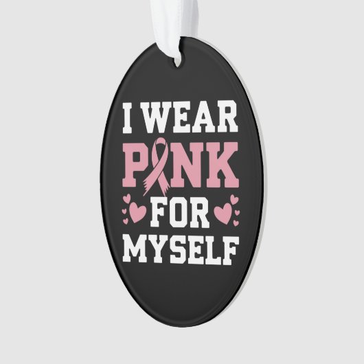 Draag mezelf roze ornament (voorkant)