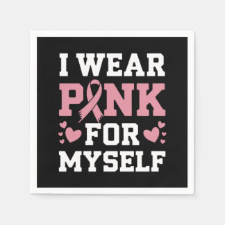 Draag mezelf roze servet