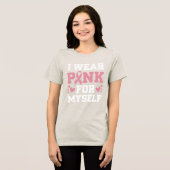 Draag mezelf roze Tri-Blend shirt (Voorkant volledig)