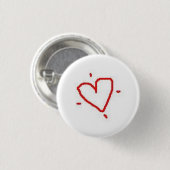 Draag mijn hart ronde button 3,2 cm (Voorkant /achterkant)