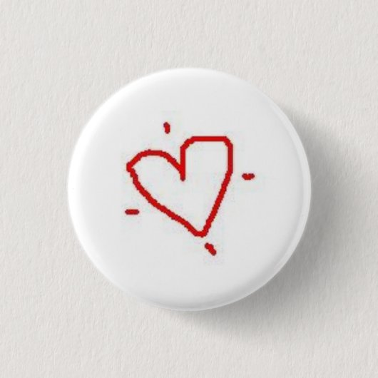Draag mijn hart ronde button 3,2 cm (Voorkant)