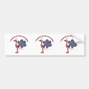 Draag mijn kleuren met trots bumpersticker