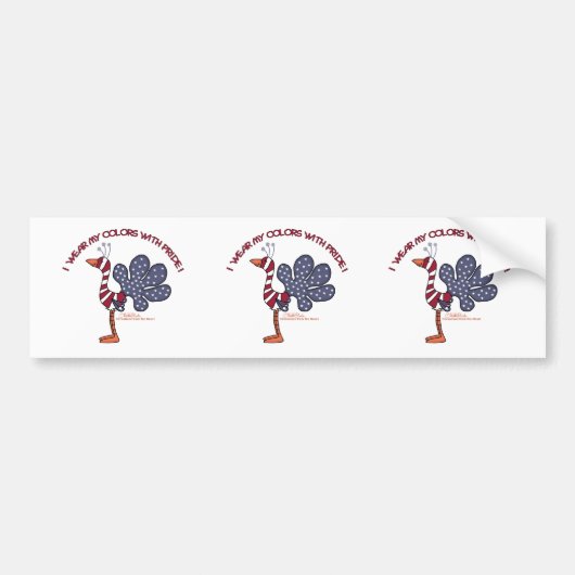Draag mijn kleuren met trots bumpersticker (Voorkant)