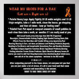 DRAAG MIJN SCHOENEN VOOR EEN DAG (linkergrootte 9. Poster