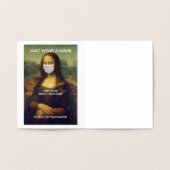 DRAAG NET EEN MASKMONA LISA Gold Foil Kaart (Binnen)
