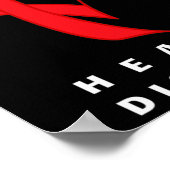 Draag om hartziekte bewustzijn CHD Gift te bestrij Poster (Hoek)