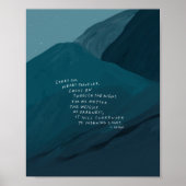 Draag op - Inspirerend Citaat en Blauwe Berg Poster (Voorkant)