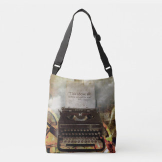 Draag op Steampunk Shakespeare Quote Bag Crossbody Tas