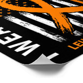 Draag Oranje kleindochter Leukemie Awareness Ameri Poster (Hoek)
