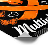 Draag oranje ms warrior multiple sclerose poster (Hoek)