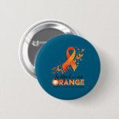 Draag oranje multiple sclerose bewustzijn ms ronde button 5,7 cm (Voorkant /achterkant)