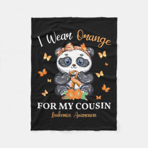 Draag Oranje Voor Mijn Neef Leukemie Bewustzijn Pa Fleece Deken