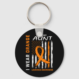 Draag Oranje Voor Mijn Tante Leukemie Bewustzijn A Sleutelhanger