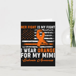 Draag oranje voor mimi leukemie bewustwordingsmaan kaart