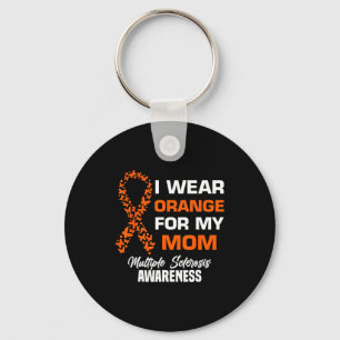 Draag oranje voor moeders met multiple sclerose ms sleutelhanger