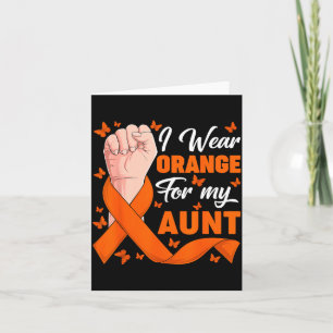 Draag oranje voor tante leukemiebewustzijn maand kaart
