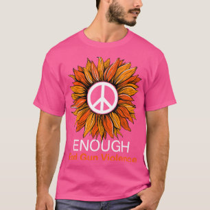 Draag Oranje zonnebloem Voldoende Pistool Violenc T-shirt