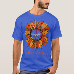 Draag Oranje zonnebloem Voldoende Pistool Violenc T-shirt