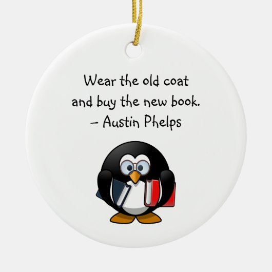 Draag oude deklaag voor het kopen van boekenkoffer keramisch ornament (Voorkant)