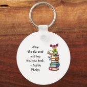 Draag oude munt Koop nieuwe boekencute Girl Readin Sleutelhanger (Voorkant)