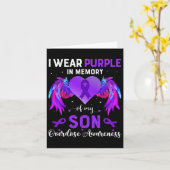 Draag Paars in herinnering brengen van mijn zoon O Kaart (Gele Bloem)