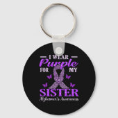 Draag Paars voor zuster Alzheimer Ribbo Sleutelhanger (Achterkant)