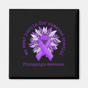 Draag Paarse fibromyalgie bewustzijn Zonnebloem Le Magneet