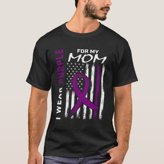 Draag Paarse Moeder Detia Alzheimers Awareness Ame T-shirt (Voorkant)