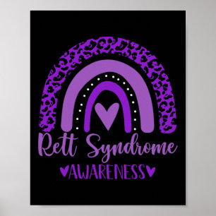 Draag Paarse regenboog awsewome voor Rett syndroom Poster