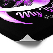 Draag Paarse ter nagedachtenis aan mijn broer over Poster (Hoek)