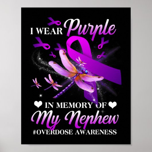 Draag Paarse ter nagedachtenis van mijn neefje ove Poster (Voorkant)