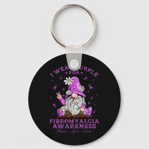 Draag Paarse voor Fibromyalgia Awareness Day Warri Sleutelhanger